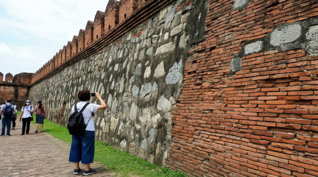 Прогулка по оборонительным сооружениям: бастионы, ворота и крепостные стены - иллюстрация