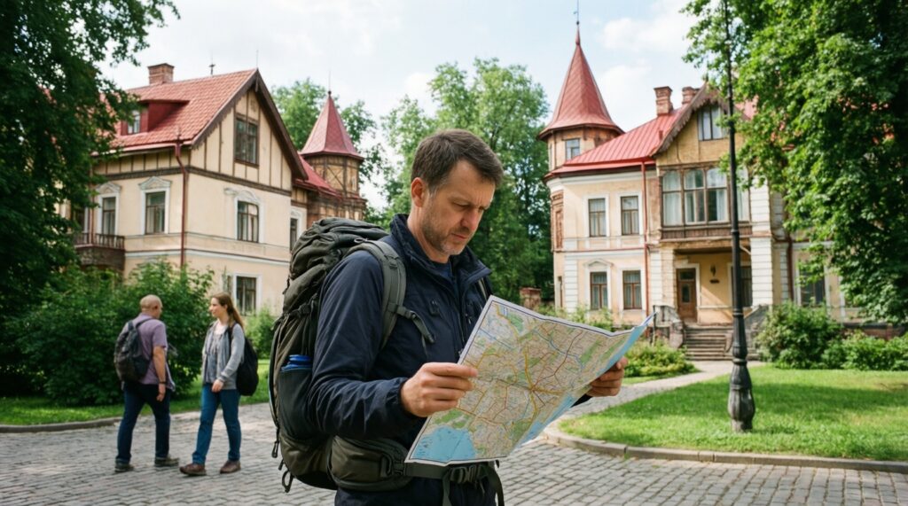 Маршрут по немецким виллам и районам: Амалиенау и соседние кварталы - иллюстрация