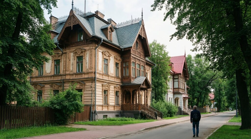 Амалиенау: прогулка по району вилл, детали архитектуры и атмосфера - иллюстрация